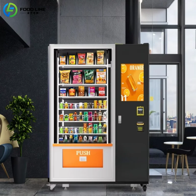 

Customized High Capacity Refrigerated Snack and Beverage Vending Machine Smart Touch Screen 24 H Vending Equipment