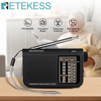 Retekess V117 Analog AM FM Radios ABS Material Shortwave Radio with Telescopic Antenna Large Knobs Ideal for Indoor and Senior