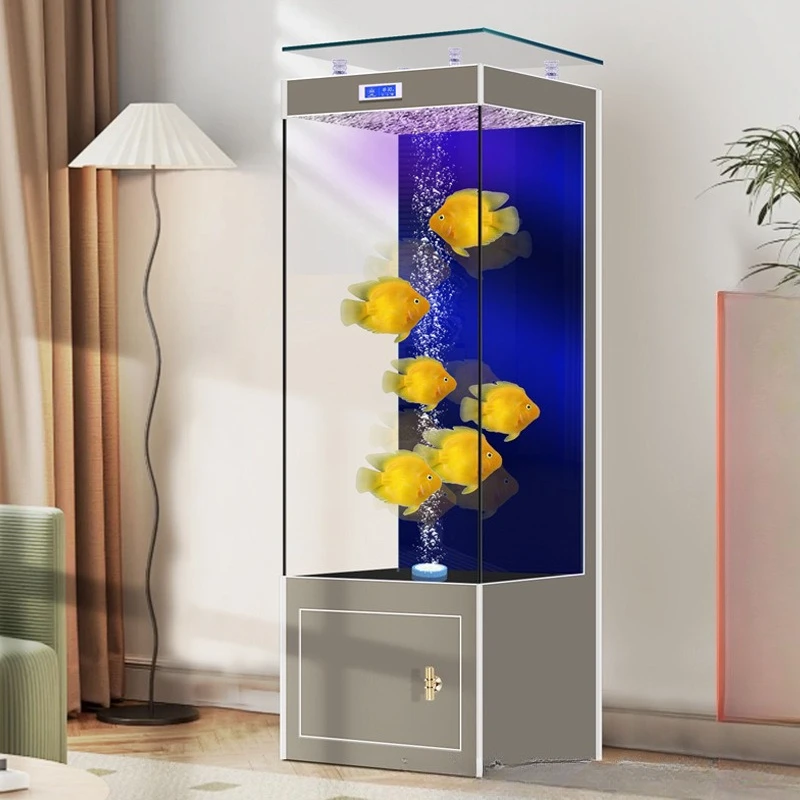 Вертикальный аквариум, небольшая гостиная от пола до потолка, бытовой настенный ультра-белый стеклянный трубчатый задний фильтр Вертикальный аквариум, небольшая гостиная от пола до потолка, бытовой настенный ультра-белый стеклянный трубчатый задний фильтр