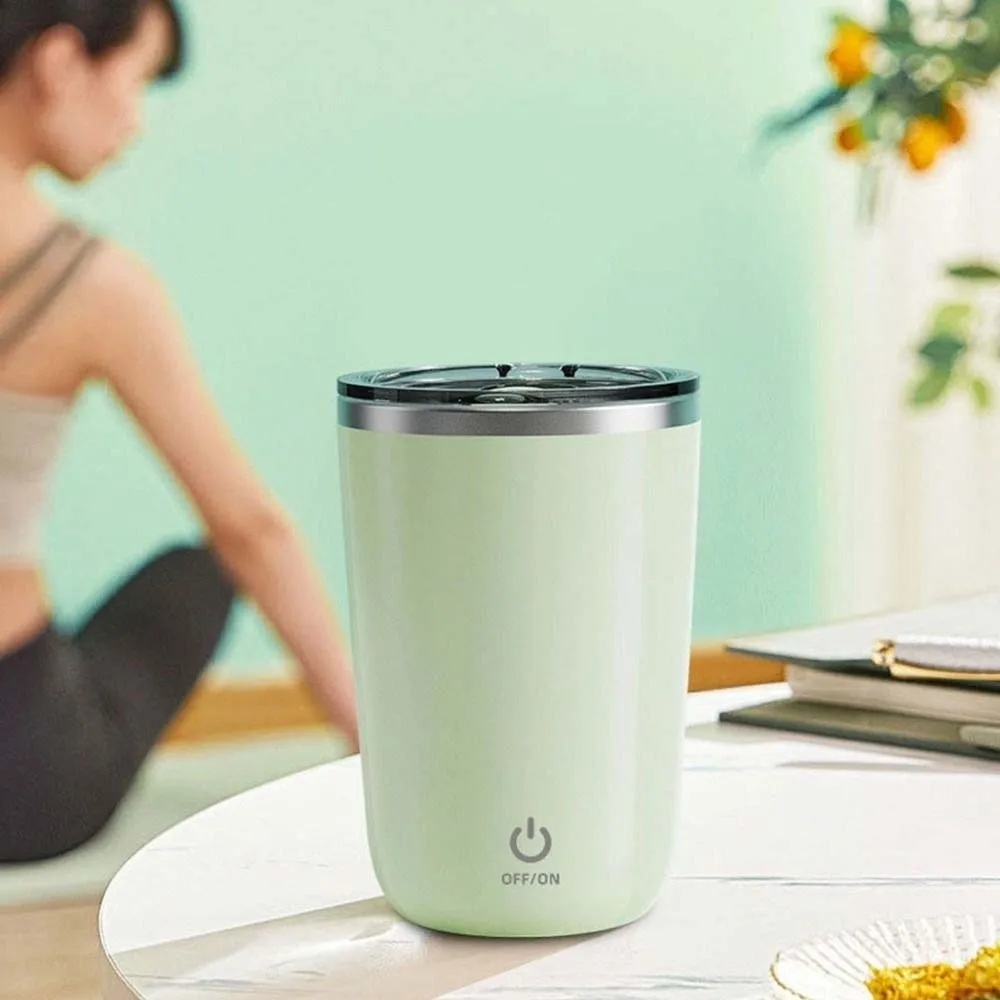 

Электрическая чашка для смешивания из нержавеющей стали 304, автоматическое вращение, перезаряжаемые автоматические кружки для смешивания, магнитная изоляция, кофейная чашка для перемешивания