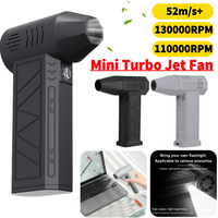 130000RPM Air Blower 52m/s+ Brushless Motor Portable Dust Blower Rechargeable Jet Blower for Computer Keyboard Outdoor Car Home