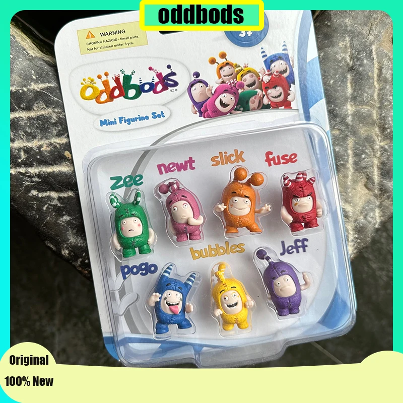 

Original Oddbods Newt Pogo Slick Jeff Zee Figure Model Toys Kawaii Cute Oddbods Cartoon Anime Mini Dolls Kid Child Gift