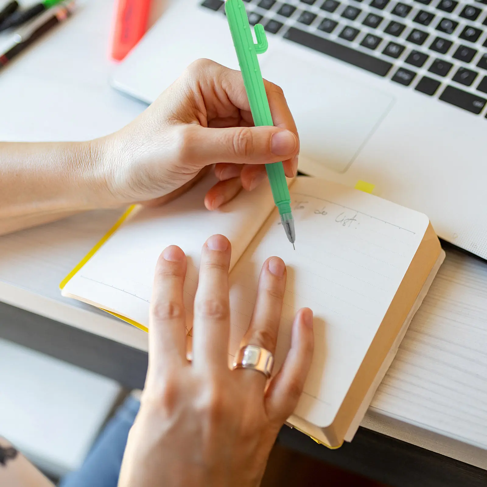 

10Pcs Cactus Pens Creative Gel Ink Pen Smooth Writing Student Stationery Pen for School Office Drawing