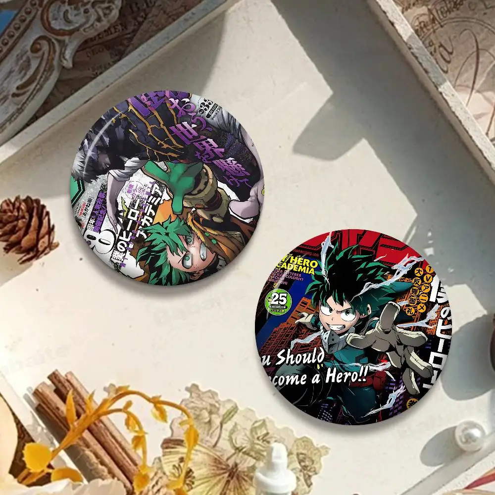 M-My Hero Academia Badges Creative Tinplate Soft Button Pins Animal Icon Brooch Lapel Backpack Badge Accessories Pin
