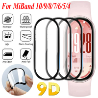 Watch Cover for Xiaomi Mi Band 10 9 8 7 6 5 4 Not Glass 3D Curved End Full Coverage Screen Prtoector For Miband 10 9 8 7 6 5 4