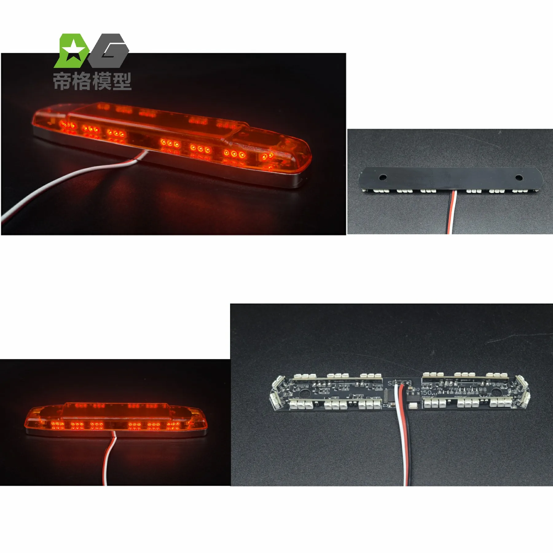 

LED Roof Warning Light 6V Accessories for 1/14 Tamiya RC Truck Trailer Tipper Volvo 56362 FH16 750 DIY Car Toy Parts