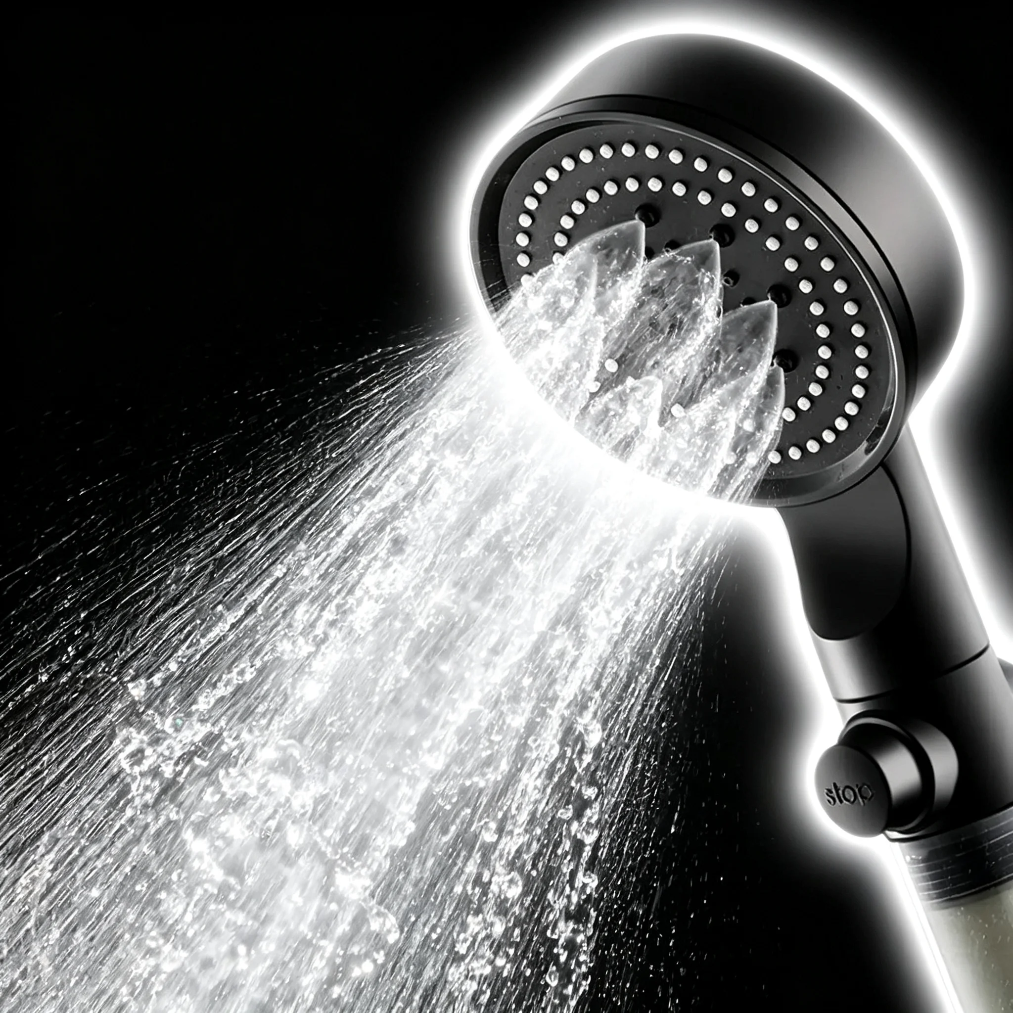 5 Types of Water Outlet Modes for Pressurized Filtration Showerhead, Multifunctional Massage Showerhead with Filter Element