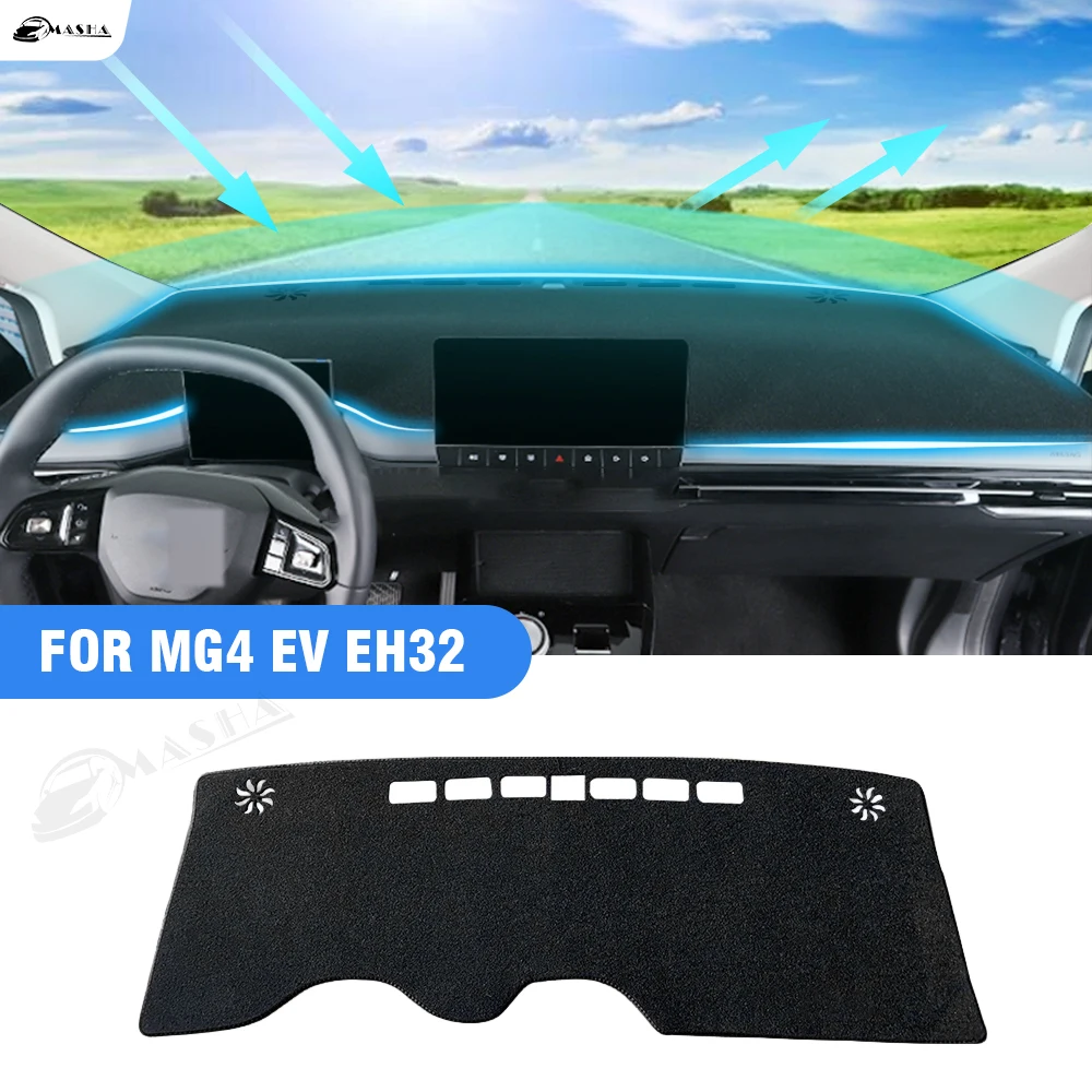 

Car Dashboard Cover For MG 4 MG4 EV EH32 Mulan 2022 2023 2024 Pad Dash Mat SunShade Carpet Accessories Nonslip Protector