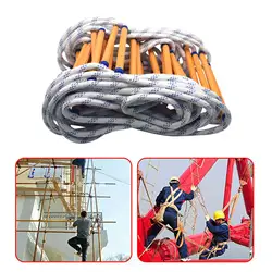 Emergency Fire Escape Ladder Soft Rope Portable with Hooks for Aerial Work