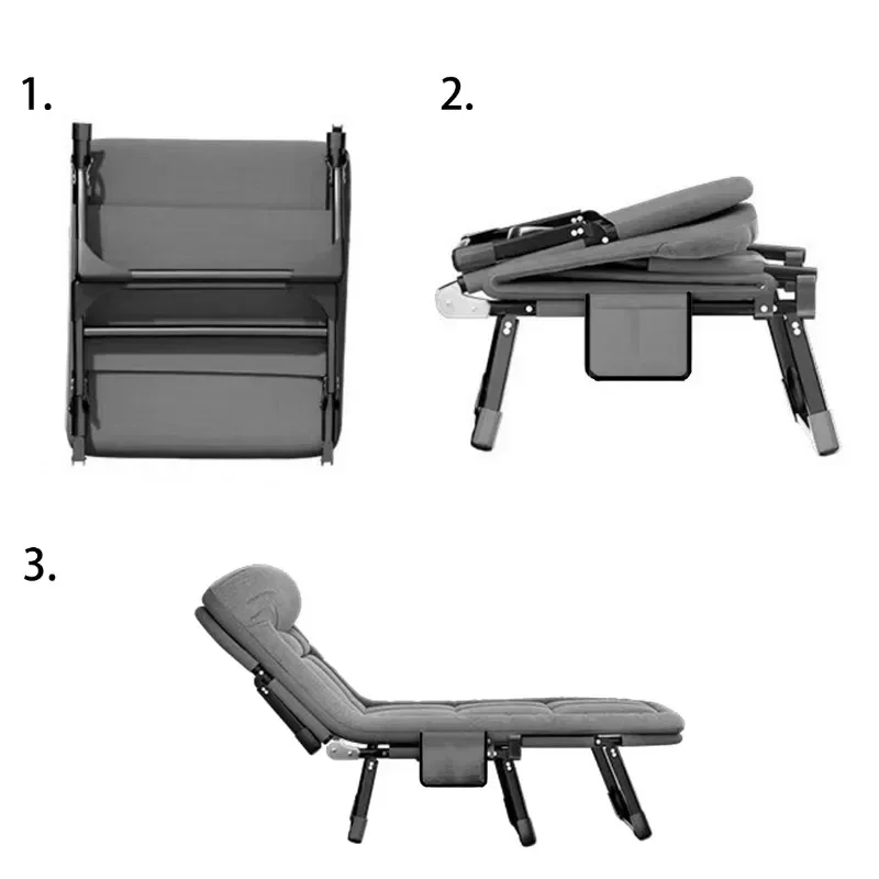 Portable Folding Bed, Aluminum Frame, Outdoor Leisure, Camping & Hiking Furniture, Adult Size, Steel Support, Easy Storage image 6