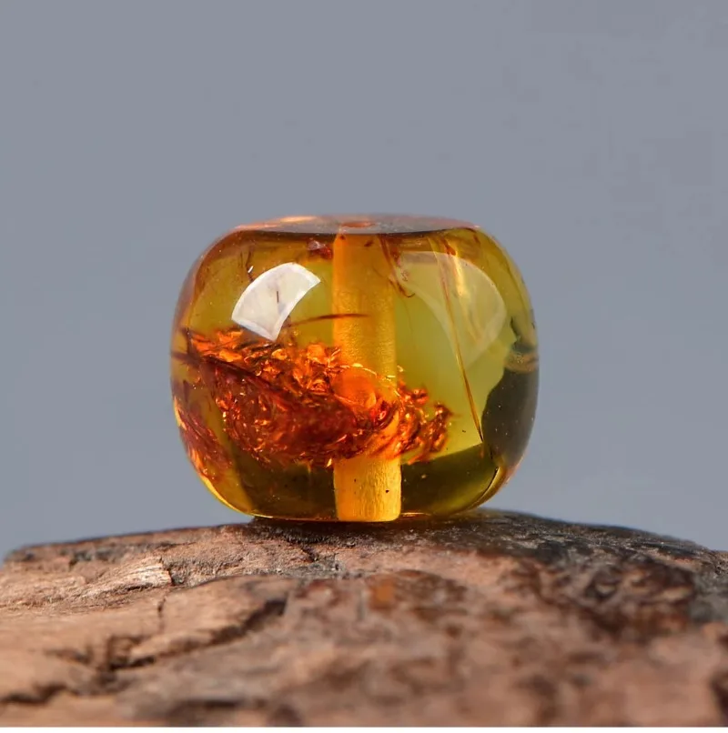 Natural amber amber beeswax bead scattered beads DIY bead stringing and matching