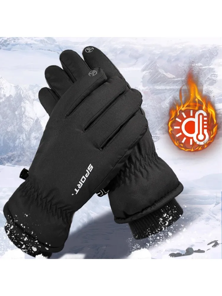 AliExpress Thermal Winter Cycling Ski Gloves Windproof Waterproof with Touchscreen Lining Anti-Slip for Work Cycling Motorcycle Ski