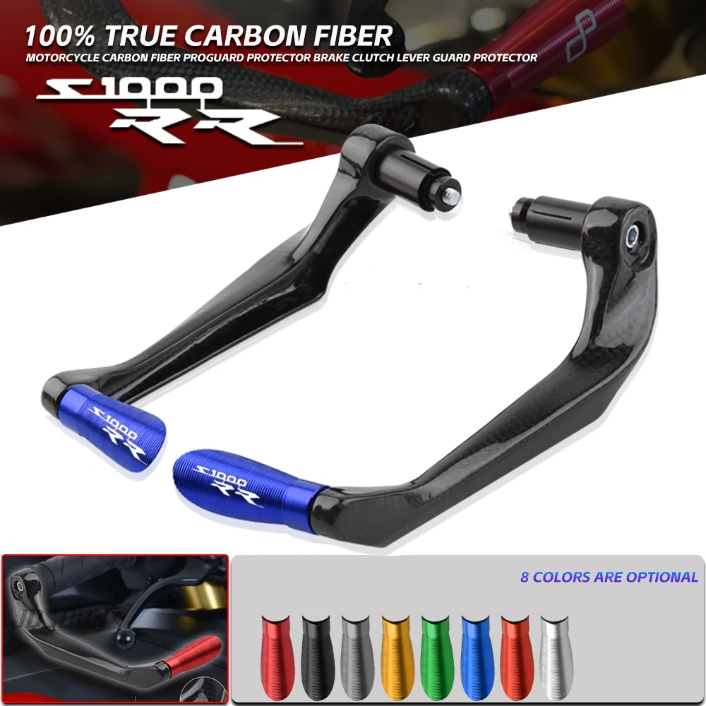 S1000RR Real Carbon Fiber Handlebar Brake Clutch Levers Protector Guard  For BMW S1000RR 2019 2020 2021 2022 2023