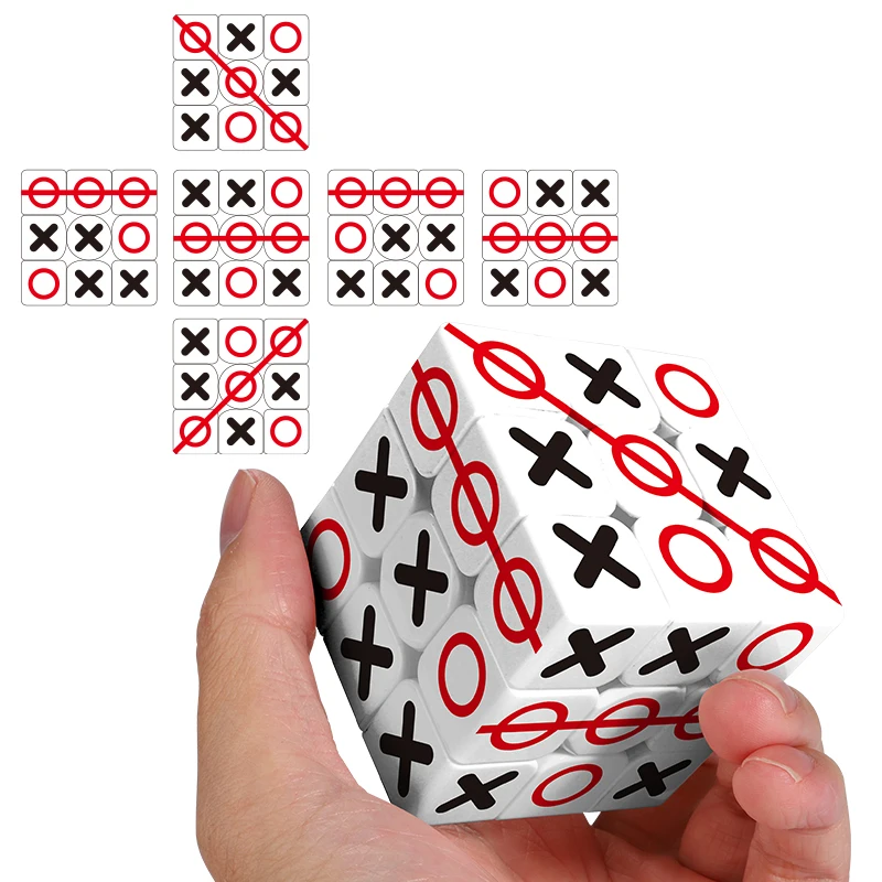 Tic-tac-toe cube, 3x3 speed cube, boy and girl cube puzzle toy, educational toys suitable for adults and children, birthday gift