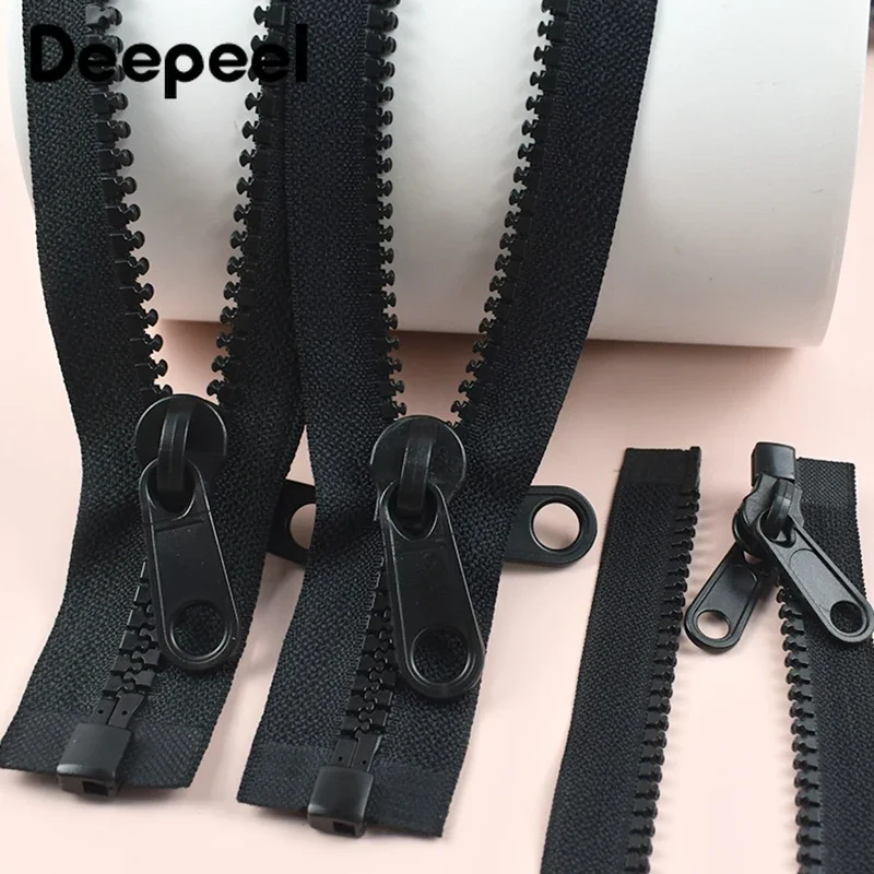 

1Pc 5#8#10# Double-Sided Resin Zipper for Tent Down 60-300cm Open-End Closure Zippers Tape Bags Replace Zip Sewing Accessories