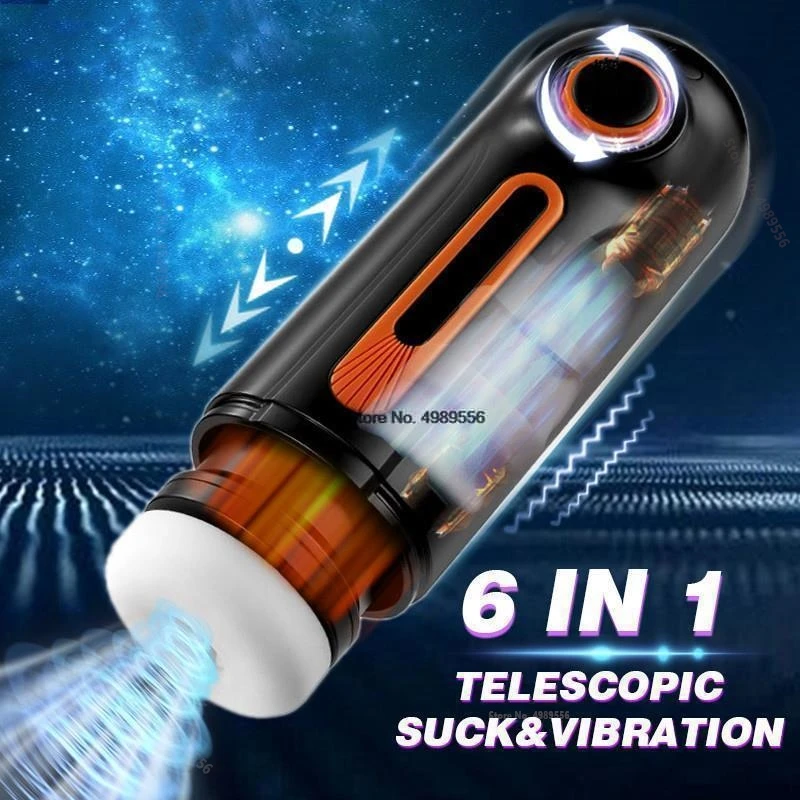 

4in1 Automatic Telescopic Sucking Vibration Masturbators For Men Pussy Vaginas For Men Real Blowjob Sex Toys For Men