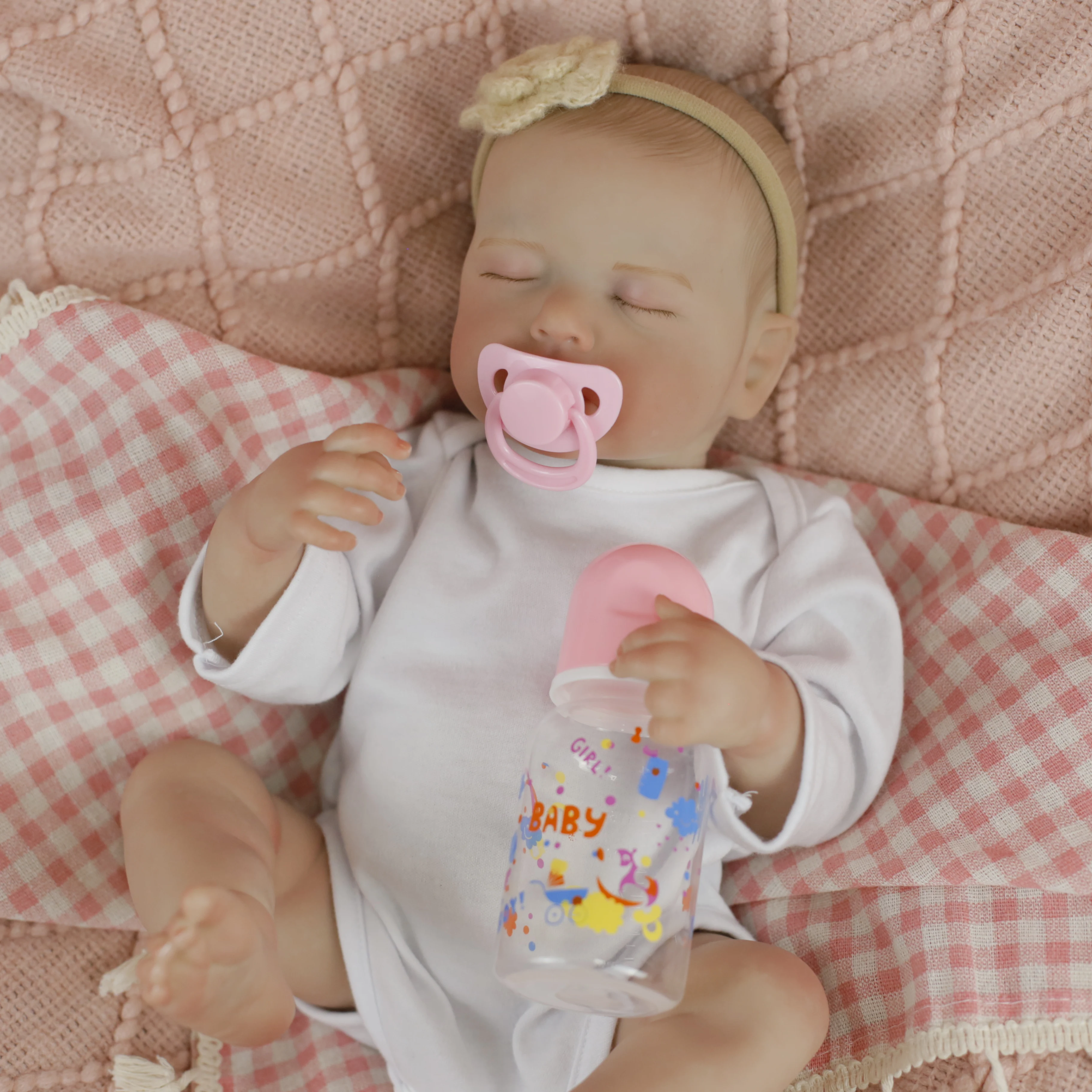 Lifereborn Realistic 45CM LouLou Reborn Boy and Girl Handmade De Silicona De Cuerpo Completo Reborn Baby Dolls For Kids Toy Gift