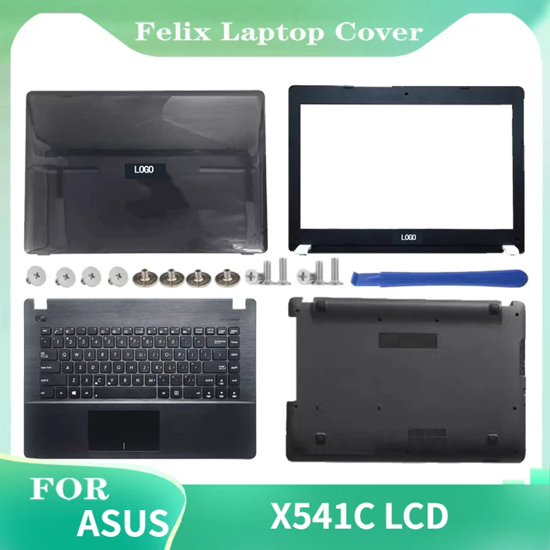 For The New ASUS X541C LCD Back Cover/LCD Front Bezel/Palm Rest Key panel/Bottom Cover/Hinge/Axle Cover