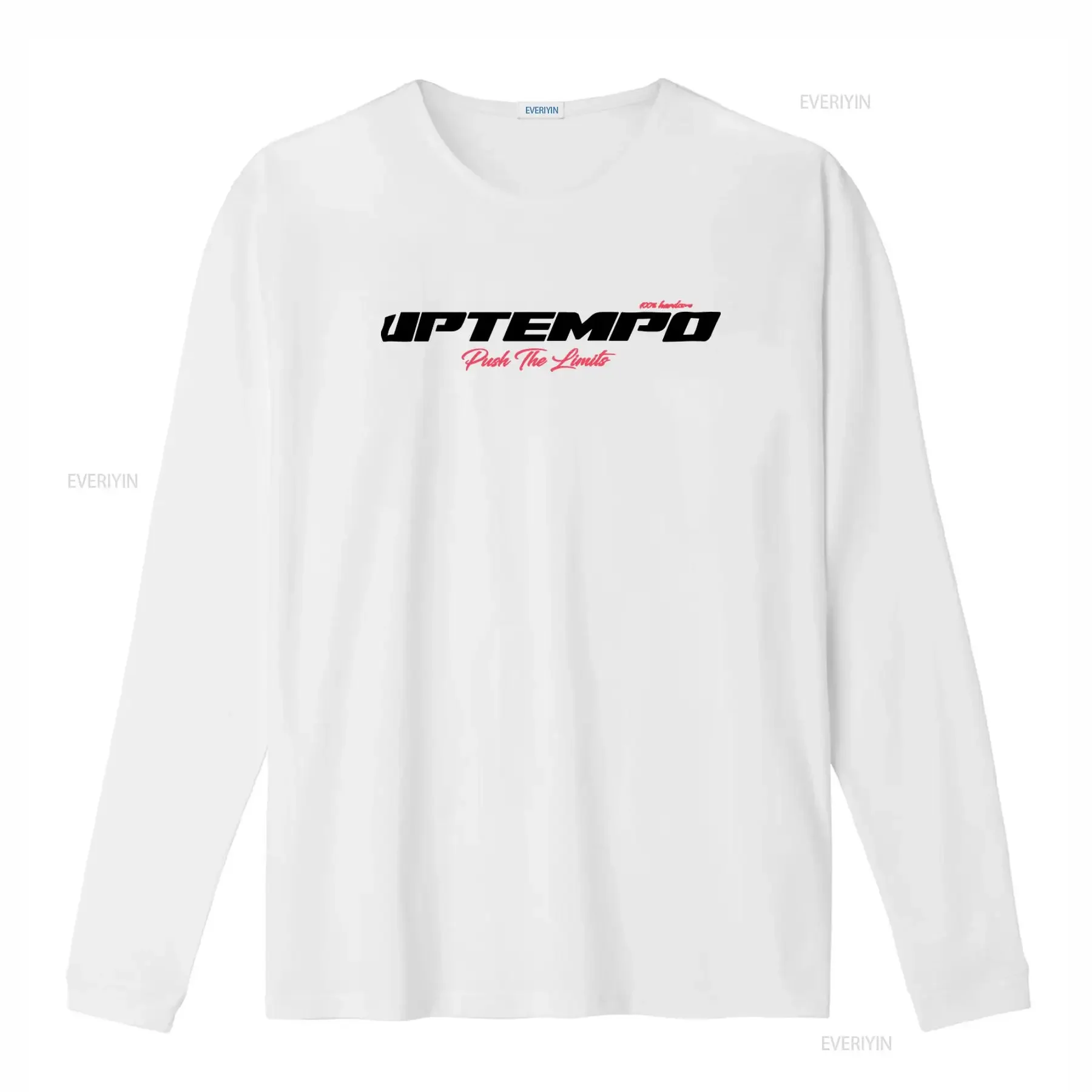 UPTEMPO Men's T Shirt Push The Limits Black Logo Gabber Hardcore vintage Washed Unisex graphic Stylish Slightly