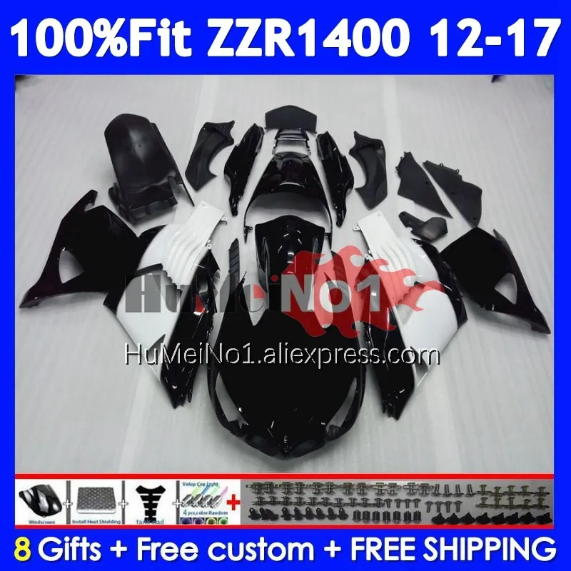 Body For KAWASAKI NINJA ZZR1400 ZZR 1400 12 13 14 15 16 17 230No.53 ZZR-1400 2012 2013 2014 2015 2016 2017 Black West Fairing