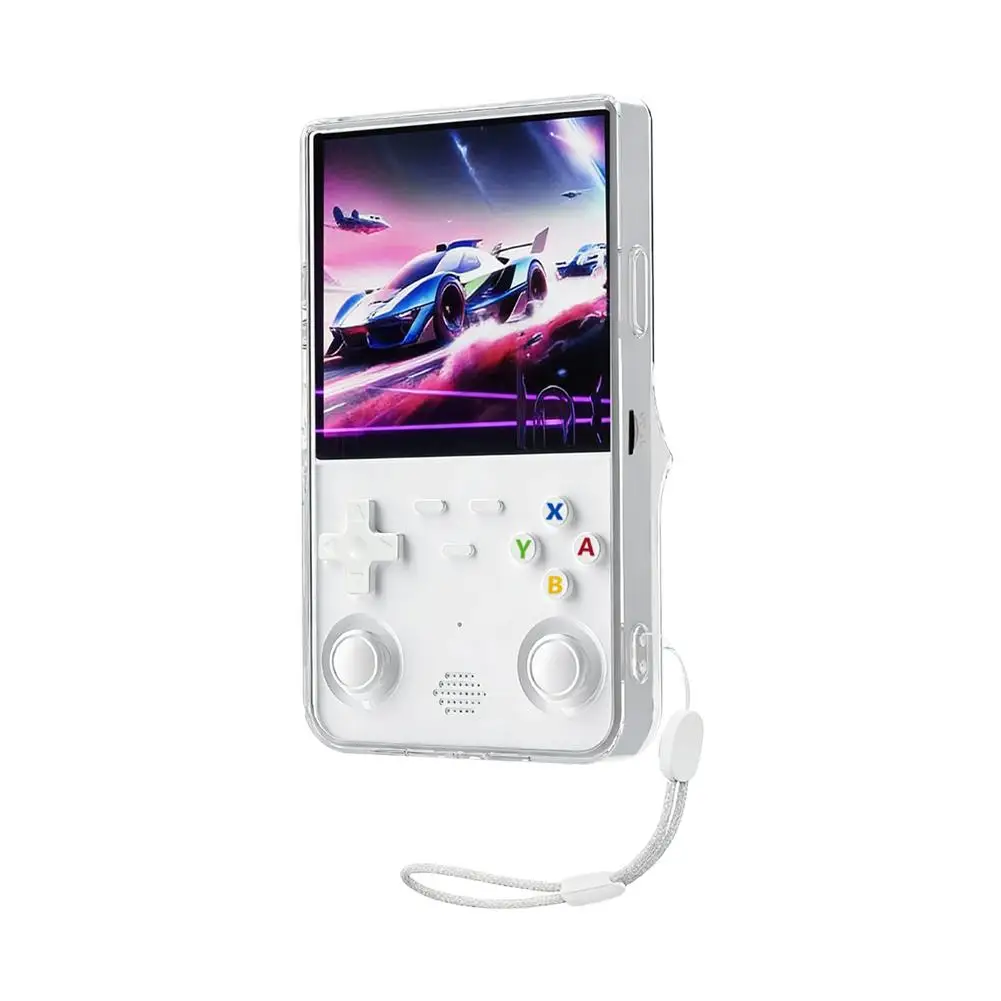 TPU beschermhoes transparant met koordje, gameconsole hoes, schokbestendig, krasbestendig, beschermhoes voor R36S Ultra accessoires