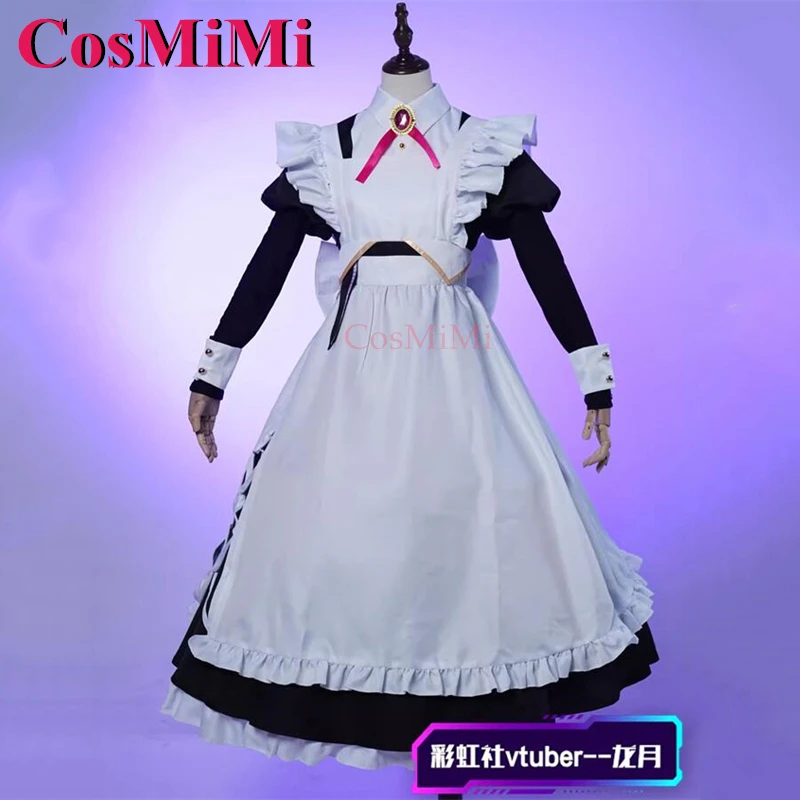 CosMiMi アニメ VTuber セレンタツキコスプレ衣装貴族と付添人エレガントなメイドドレスカーニバルパーティーロールプレイ服