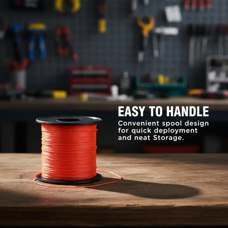 50M/Roll Red Marking Construction Line Mason Line Gardening Crafting Wire Camping Climbing Camping Rope Hiking Clothesline - Mod