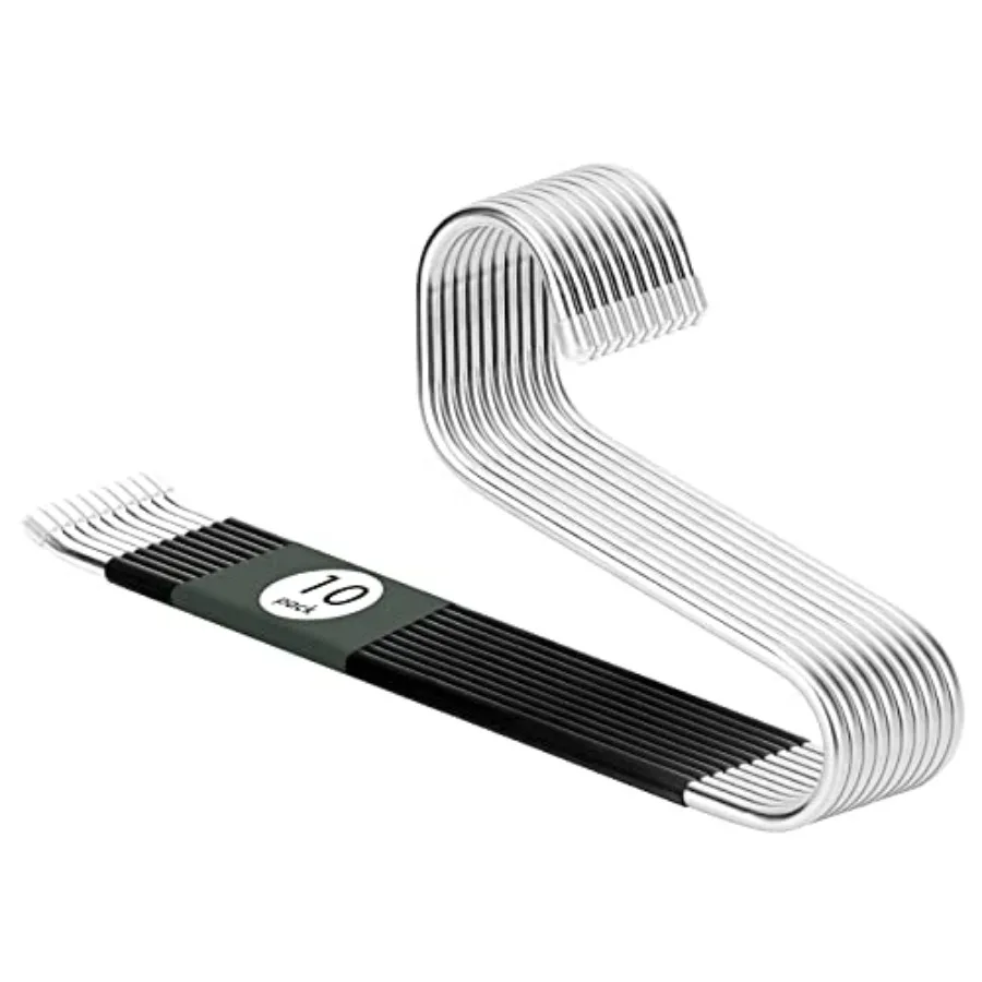 

Open Ended Pants Jean Hangers - Stainless Steel Jeans Hangers 8 mm Thick, Versatile Non-Slip Hangers for Heavy Pants, Jeans, Tr