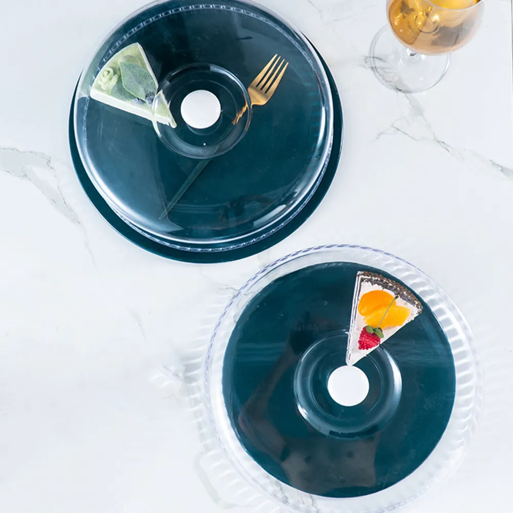 1Pcs Transparent PVC Food Cover Dome for Cakes Desserts Fruits Snacks Plates - Dust Insect Splash Proof Fresh Keeping Kitchen