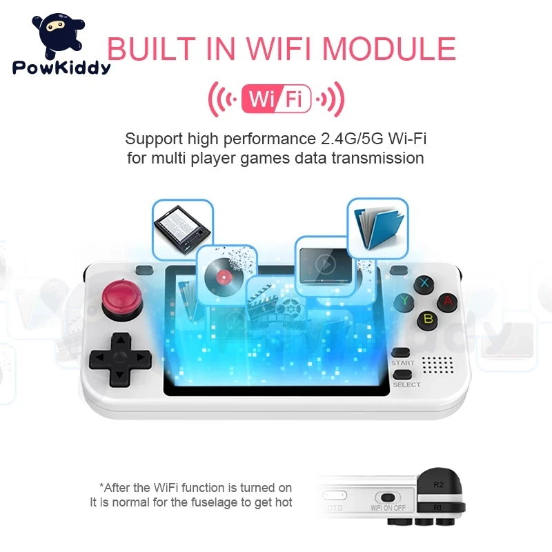 POWKIDDY RGB10S 3.5-Inch IPS OGA Screen Open Source Handheld Game Console RK3326 3D Joystick Trigger Button Children's Gifts