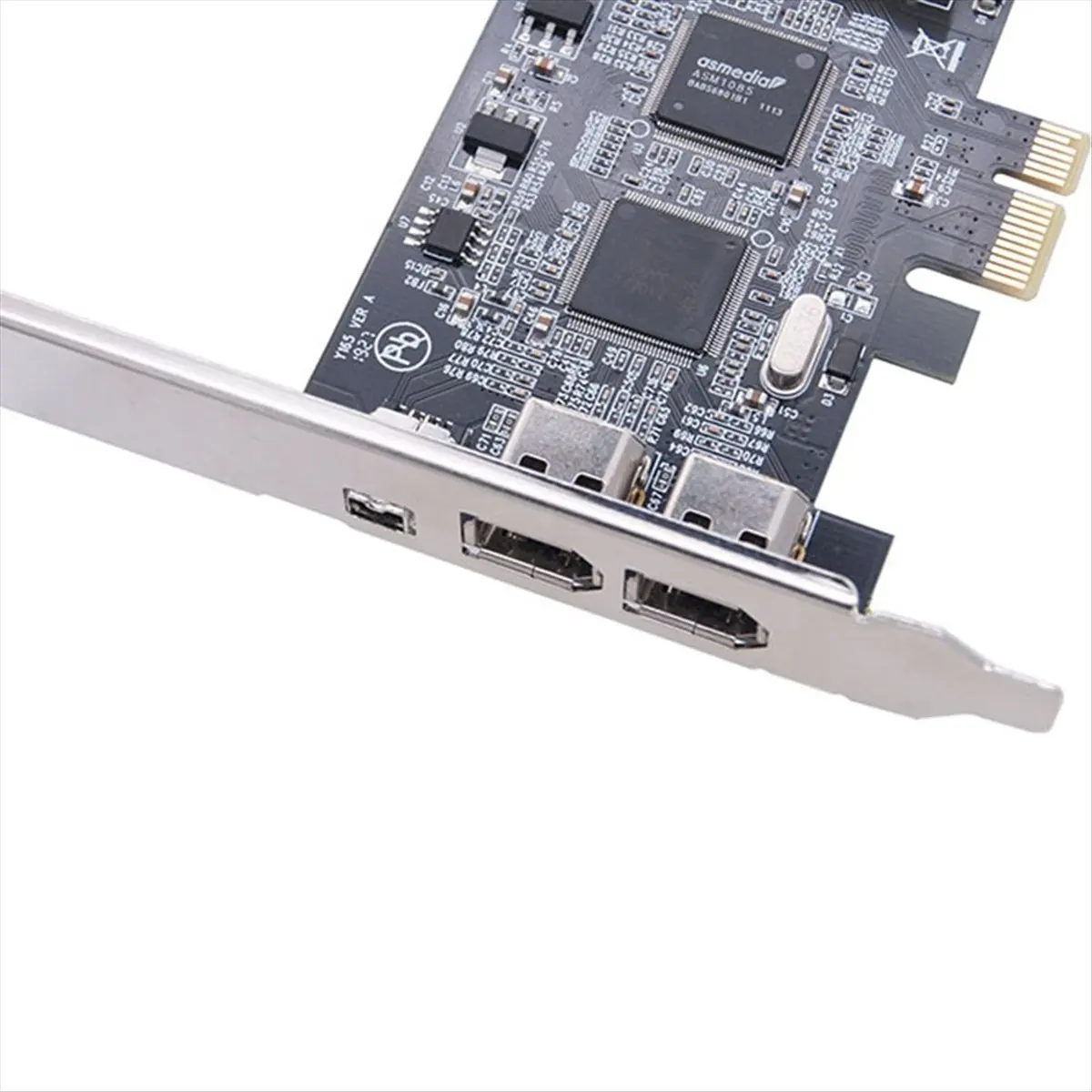 PCI-E 1X IEEE 1394A 4 Port(3+1) Firewire Card Adapter 1394 a PCIe with 6 Pin to 4 Pin IEEE 1394 Cable-TCES