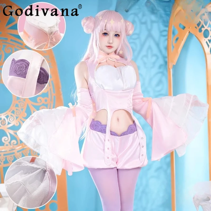 

The Magical Girl Sweet Short Set Women The Evil Lieutenant Used To Be Archenemies Suits Girls Cosplay Lovely Role Play Outfit