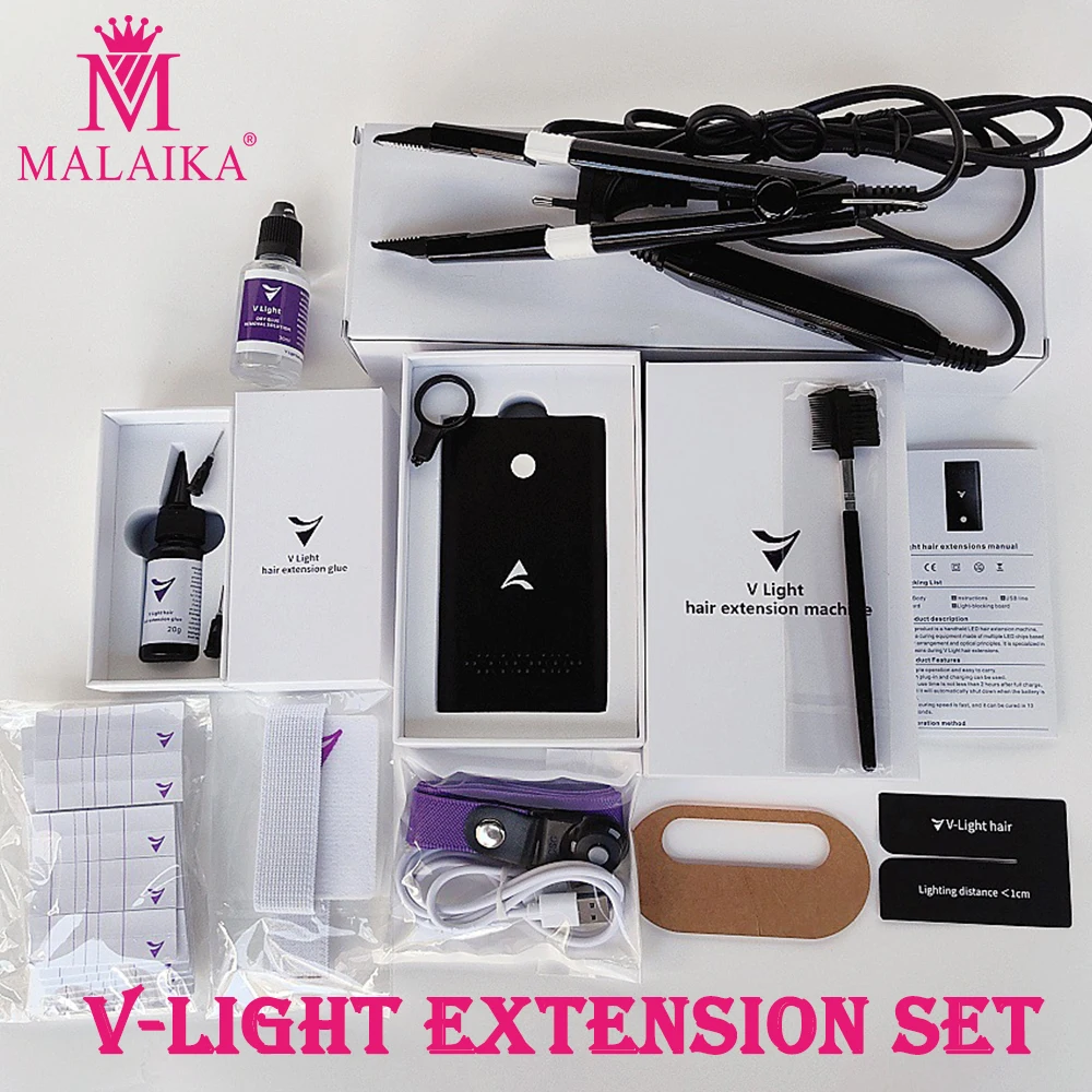 V-Light Tech Hair Extension Connector Machine UV glue Kit Set Hair Extension Removal Tools  with UV light Hair extension Removal