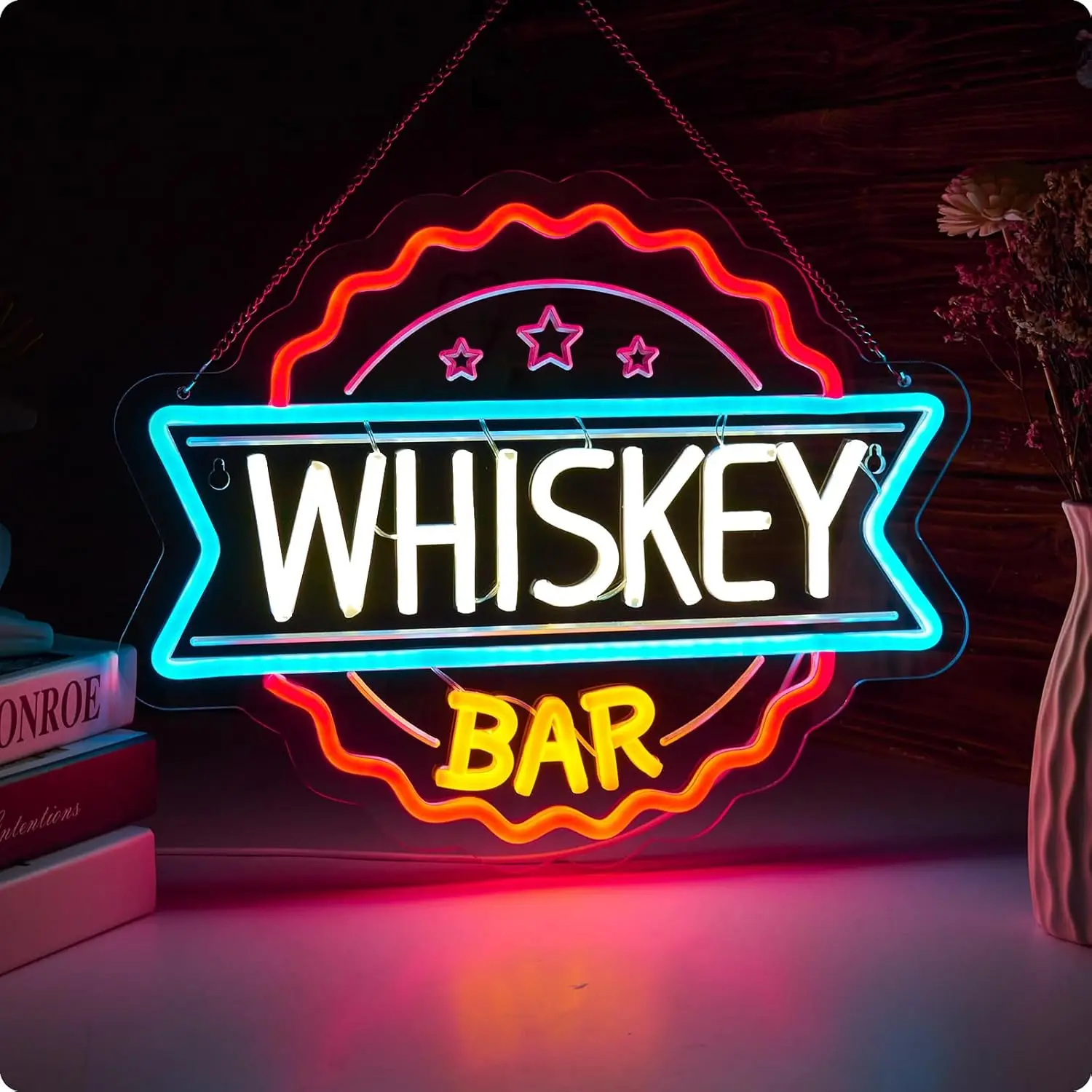 

USB-Powered Whiskey Bar Neon Sign - Perfect Wall Decor for Home Bars, Pubs & Restaurants, Ideal as Gift or Advertisement
