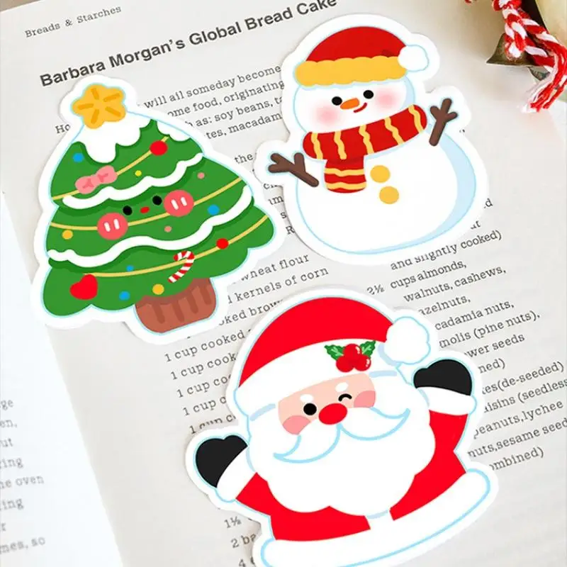 5Pcs Christmas Tree Shaped Sticky Notes Festive Memo Pads For Students Holiday Decoration Removable Adhesive