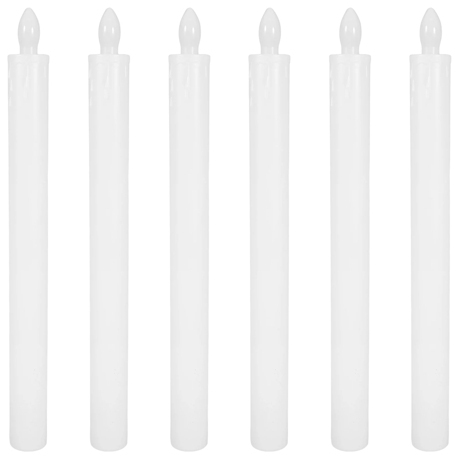

6pcs Led Candles Flameless Smokeless Flickering Electronic Lights Decorative For Home Wedding Christmas Warm