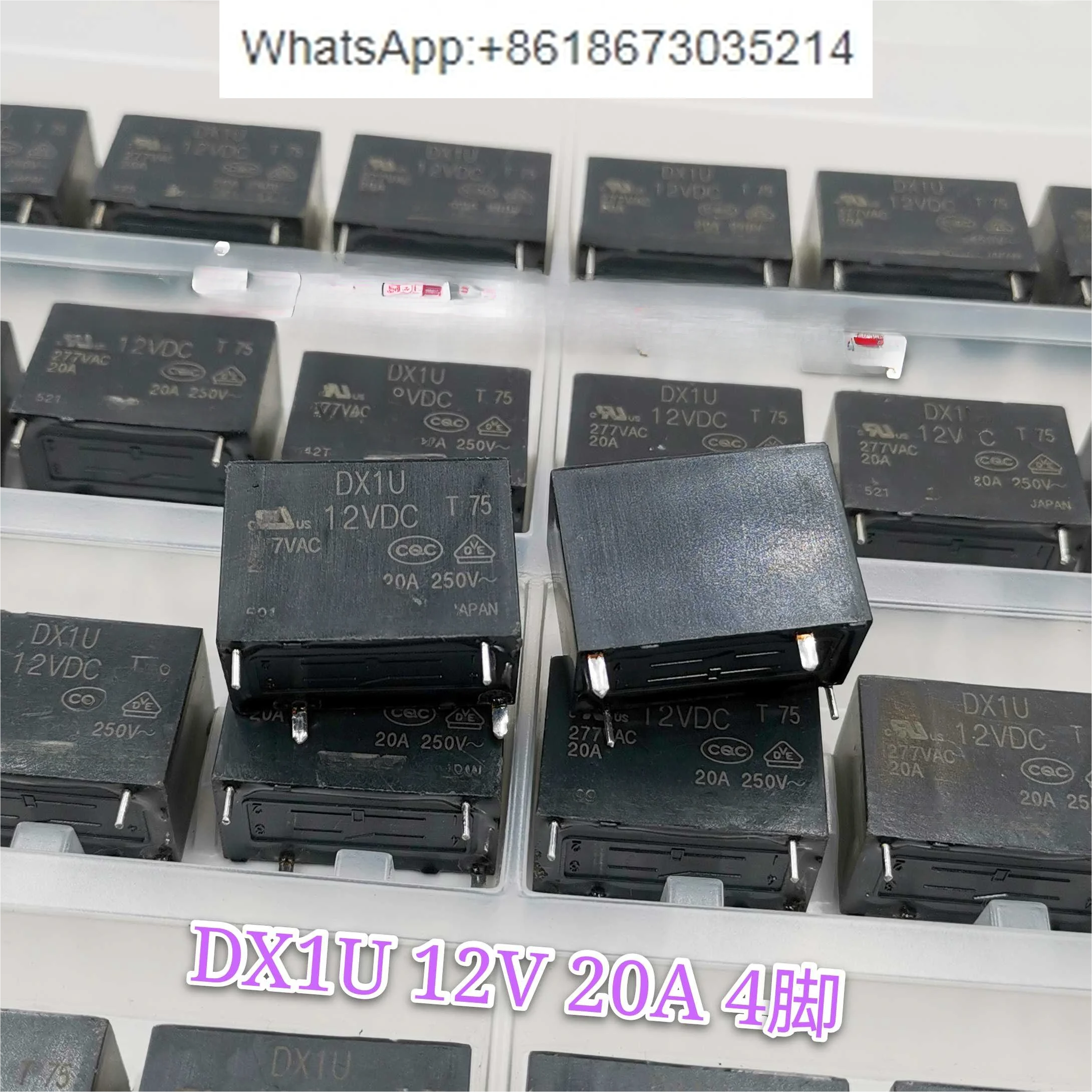 10 pcs DX1U 12VDC relay 20A 277VAC 12V 4 pins