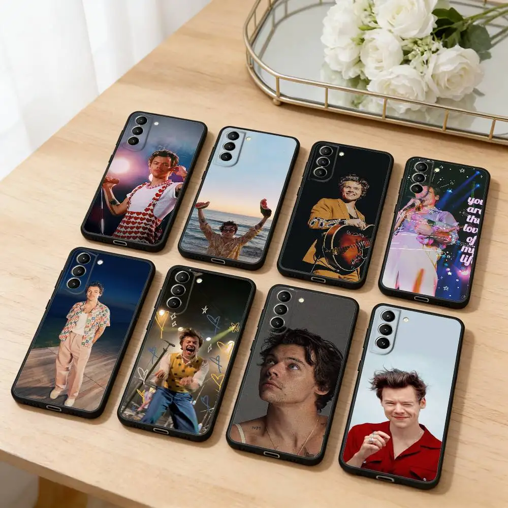 Funda de teléfono H-HaRRy-Music-Styles para Samsung S25,24,23,22,30,21,10,9,Ultra,Plus,Lite,FE,4,5 G, funda negra suave