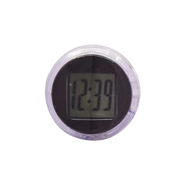 Universal Mini Motorcycle Watch Waterproof Handlebar Digital Clocks Stick-On Motorbike Mount Clear Dial Clock With Stopwatch