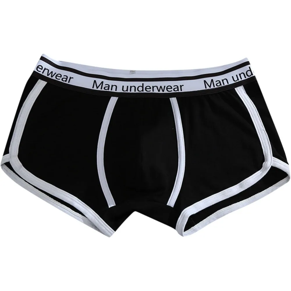 

Мужские трусы, мягкое эластичное бесшовное нижнее белье — дышащие быстросохнущие шорты с буквенным принтом для сна и повседневной носки