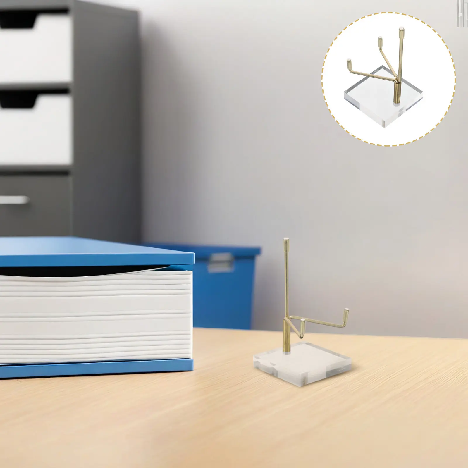 

Clear Acrylic Card Holder for Desk Business Card Display Rack with Non-Slip Base Multi Function Storage for Office Accessories