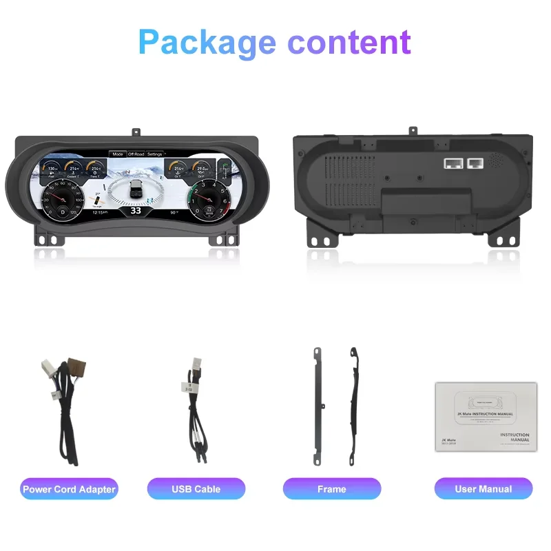 JJJ LCD لوحة قيادة السيارة عداد السرعة لوحة العنقودية الرقمية لسيارة جيب رانجلر JL 2018 - 2023 ترقية أداة افتراضية CockPit #6