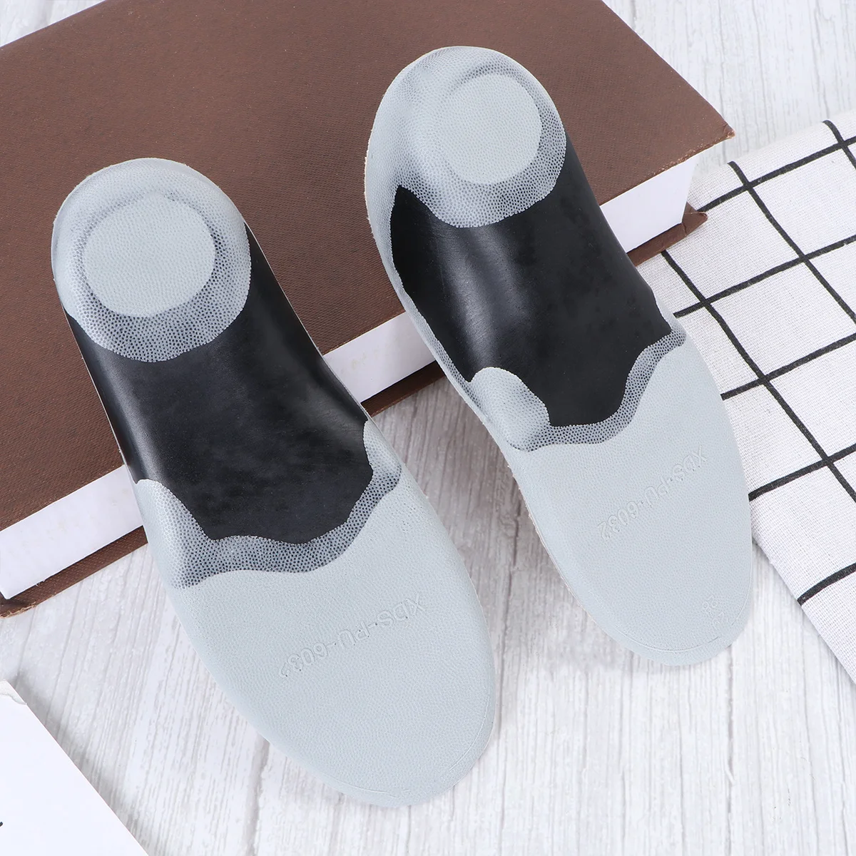 وسادات أحذية لتصحيح قوس الأطفال نعال تقويم العظام 26-27 حشوات رمادية مسطحة خفيفة الوزن قابلة للتنفس للاستخدام اليومي #4