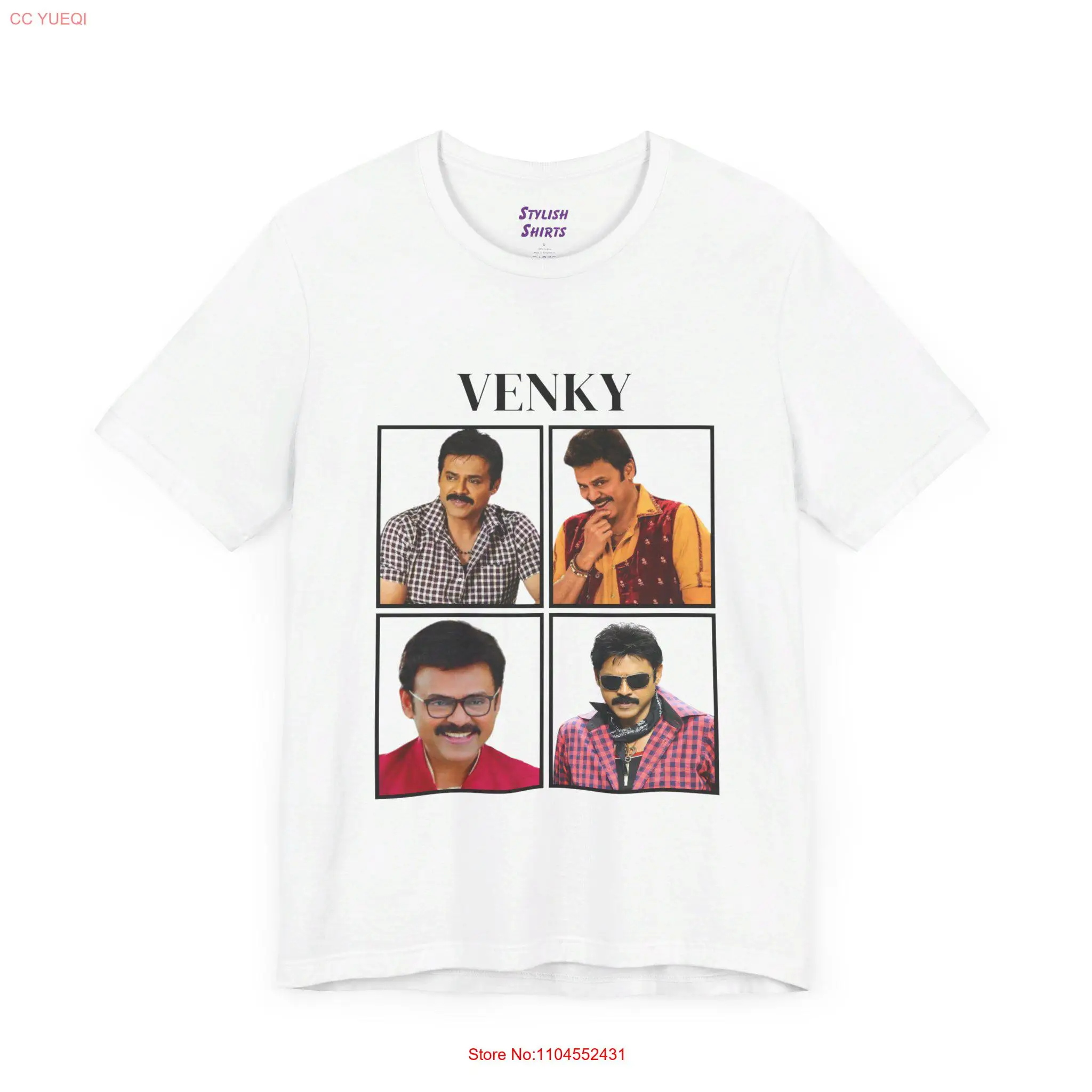 

Venkatesh Venky Telugu Actor Hero Fan T Shirt long or short sleeves