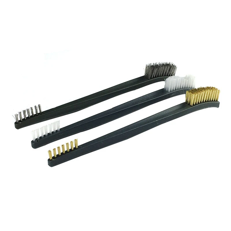 1~10PCS Mini Steel Metal Brass Wire Brush Set Cleaning Polishing Detail Metal Rust Brush Polishing Derusting Home Cleaning Tools