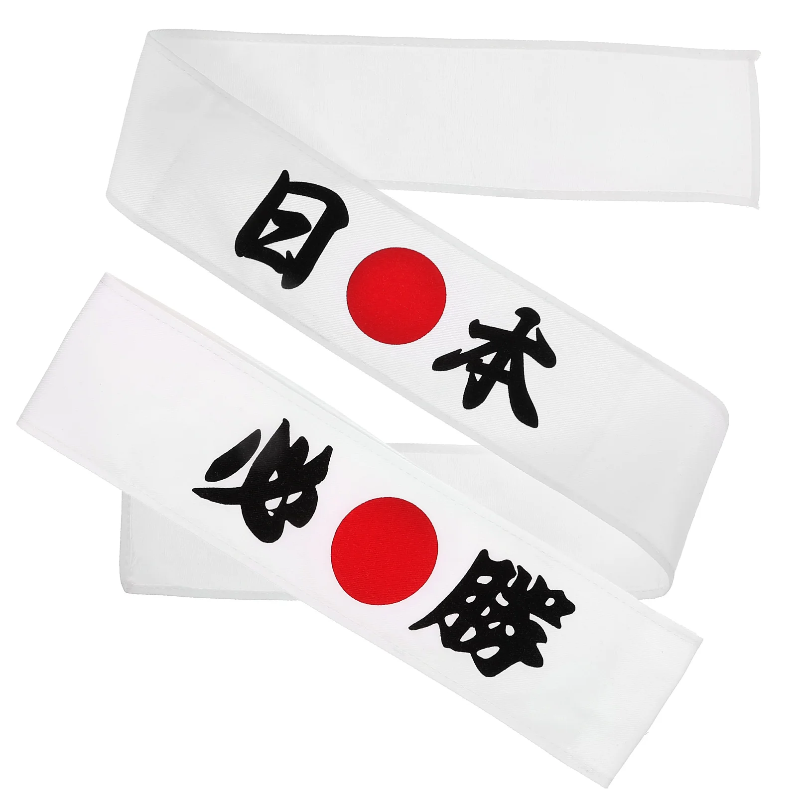 2 Pcs Japanese Bushido Headband Wide Headbands for Women Chef Accessory Clothing Fabric Sushi Miss