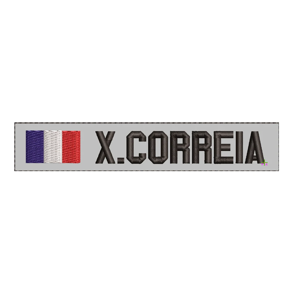 Green  Custom Name Tapes Chest Services Morale Tactical Military Embroidery Patch Badges