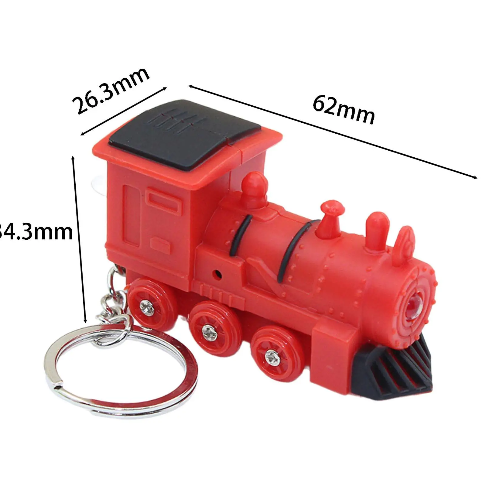 Train Keychain Unique LED Light Mini Sound Pendant Toy for Child Backpack Keyring and Special Gift view 2