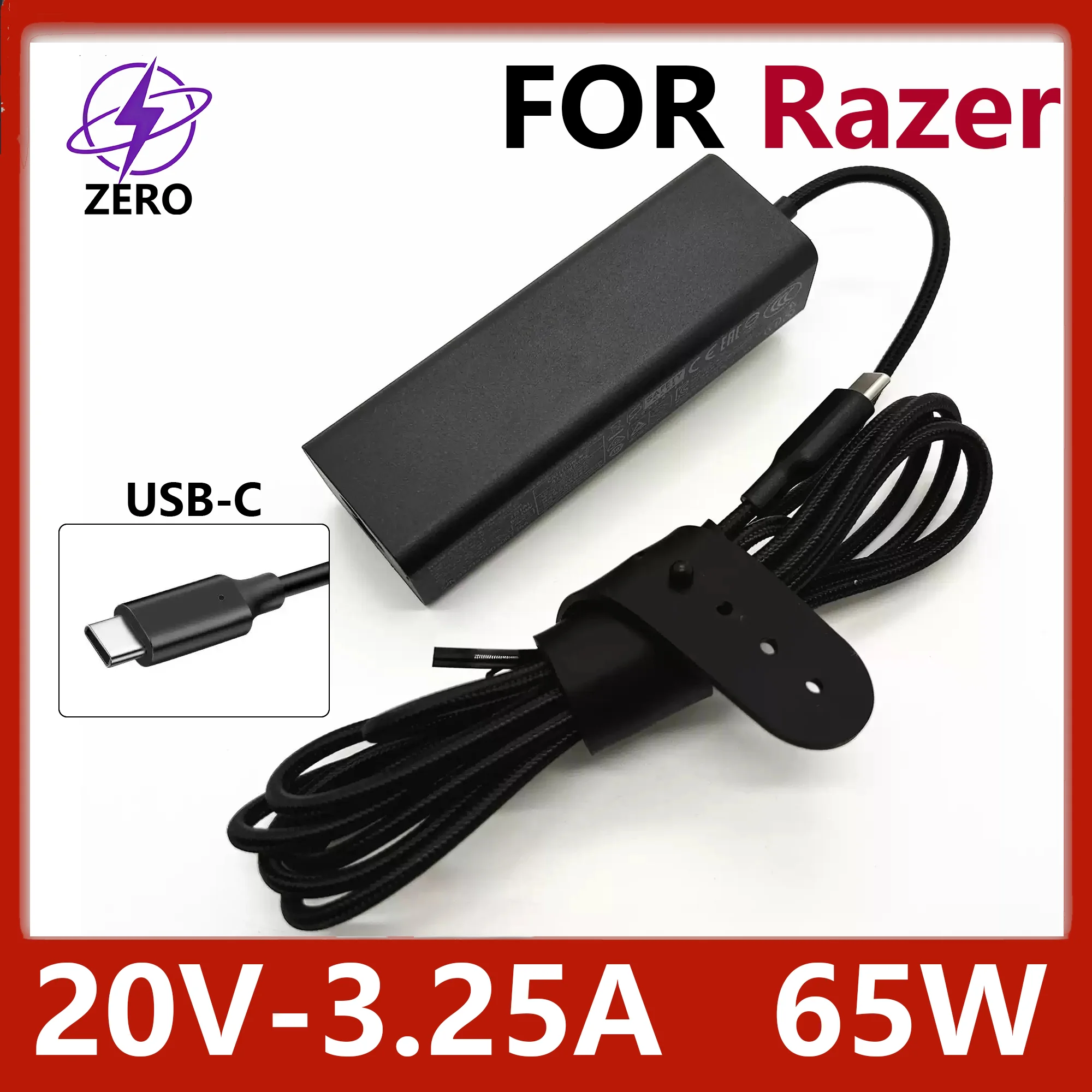 

Оригинальное зарядное устройство USB-C TYPE-C 65W 20V3.25A для ноутбуков Razer Blade 13 14 RC30-0239