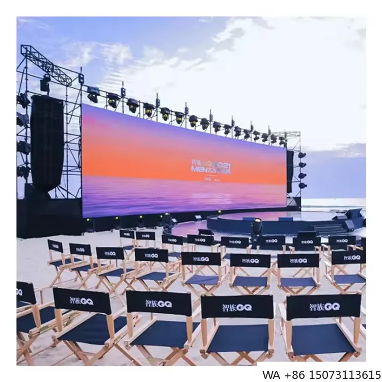 Layar Video LED Sewa Outdoor P3.91/P4.8 - Layar Iklan Film Full-Color 500x500mm